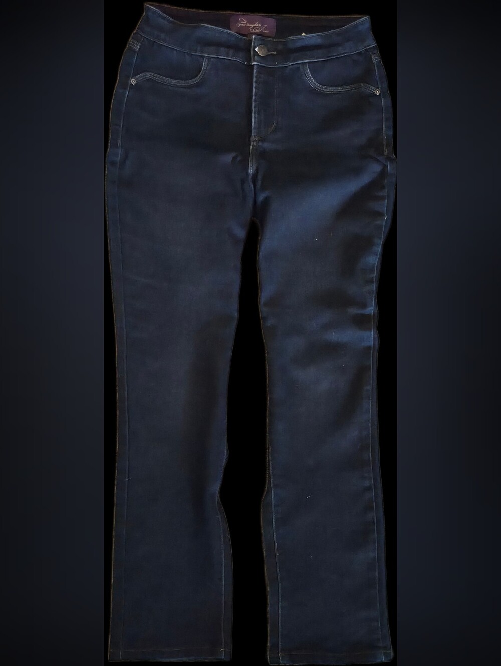 NYDJ Ladies Straight Jeans in Navy Blue